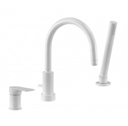 Смеситель для ванны Remer Infinity I07BO, белый матовый