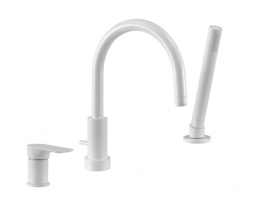 Смеситель для ванны Remer Infinity I07BO, белый матовый