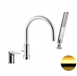 Смеситель для ванны Remer Infinity I07DO, золото глянцевое