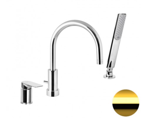 Смеситель для ванны Remer Infinity I07DO, золото глянцевое