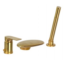 Смеситель для ванны Remer Infinity I07UFBG, золото брашированное