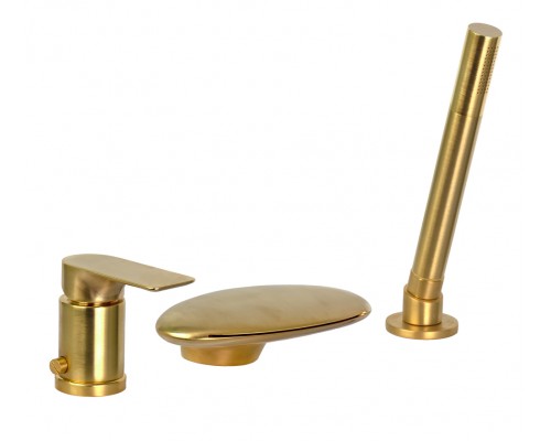 Смеситель для ванны Remer Infinity I07UFBG, золото брашированное