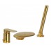 Смеситель для ванны Remer Infinity I07UFBG, золото брашированное