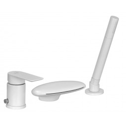 Смеситель для ванны Remer Infinity I07UFBO, белый матовый