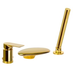 Смеситель для ванны Remer Infinity I07UFDO, золото глянцевое