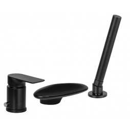 Смеситель для ванны Remer Infinity I07UFNO, черный матовый