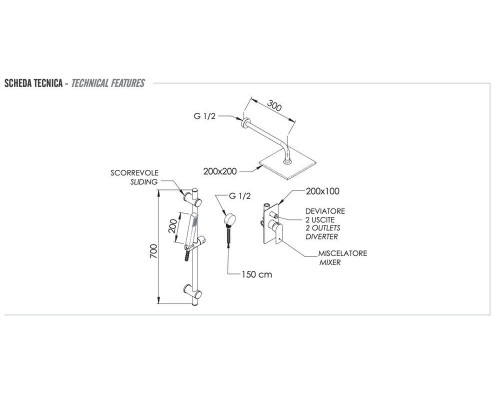 Душевая система Remer Infinity I09S07O