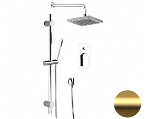 Душевая система Remer Infinity I09S07OBG, золото брашированное
