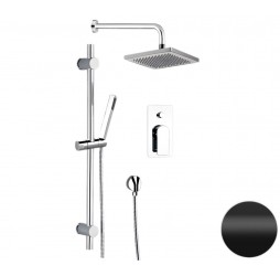 Душевая система Remer Infinity I09S07ONO, черный матовый