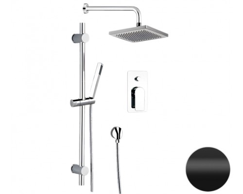 Душевая система Remer Infinity I09S07ONO, черный матовый