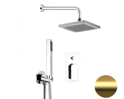 Душевая система Remer Infinity I09S08OBG, золото брашированное