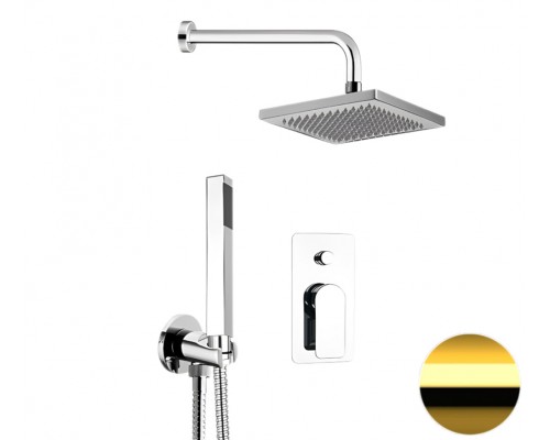 Душевая система Remer Infinity I09S08ODO, золото глянцевое