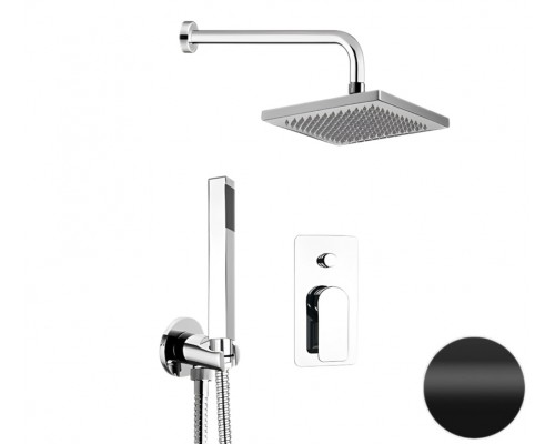 Душевая система Remer Infinity I09S08ONO, черный матовый