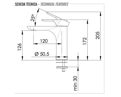 Смеситель для раковины Remer Infinity I12NO, чёрный матовый