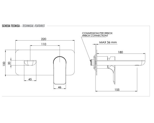 Смеситель для раковины Remer Infinity I15KBXV, сталь
