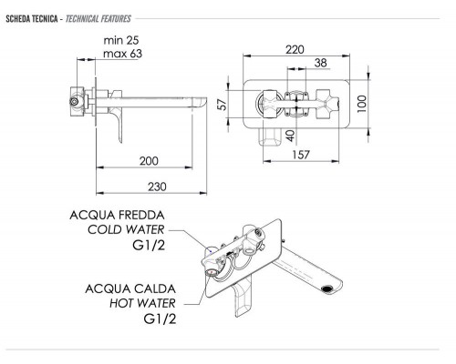 Смеситель для раковины Remer Infinity I15L