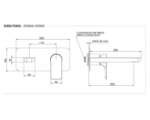 Смеситель для раковины Remer Infinity I15LKBCFP, черный брашированный хром
