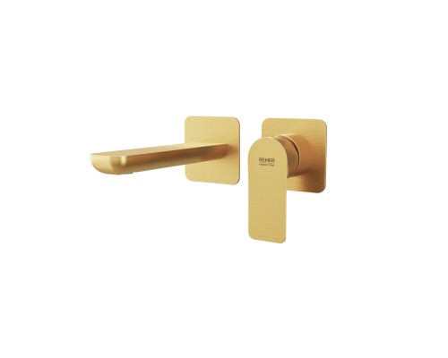 Смеситель для раковины Remer Infinity I15PBG, золото брашированное