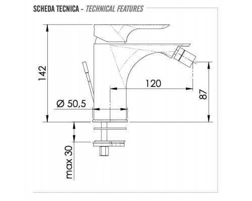 Смеситель для биде Remer Infinity I20