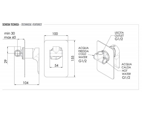 Смеситель для душа Remer Infinity I30