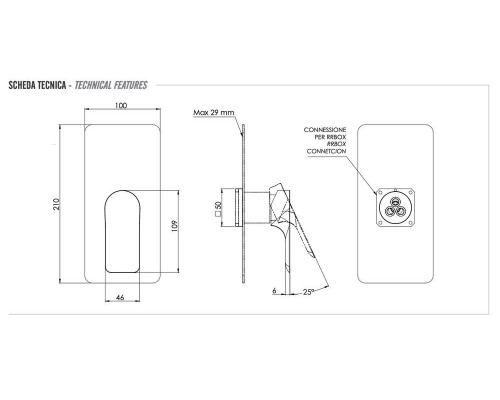 Смеситель для душа Remer Infinity I30KBDO, золото глянцевое