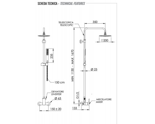 Душевая система Remer Infinity I37A7RV54QI