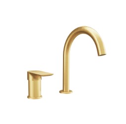 Смеситель для раковины Remer Infinity I57BG, золото брашированное