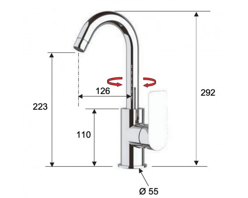 Смеситель для раковины Remer Infinity I72C