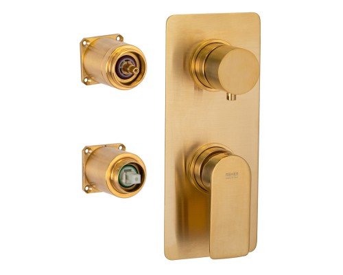 Смеситель для душа Remer Infinity I92KBBG, золото брашированное