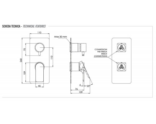 Смеситель для душа Remer Infinity I92KBVO, бронза