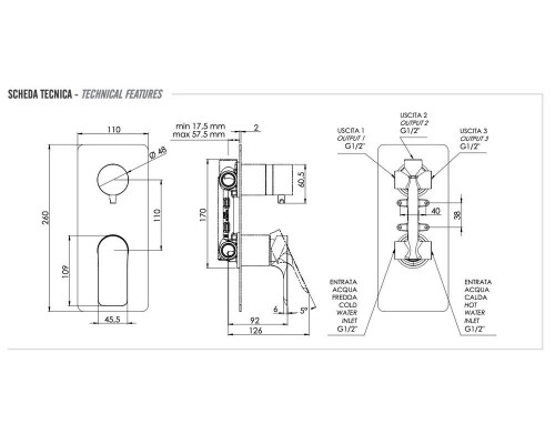 Смеситель для душа Remer Infinity I93