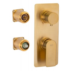 Смеситель для душа Remer Infinity I93KBBG, золото брашированное