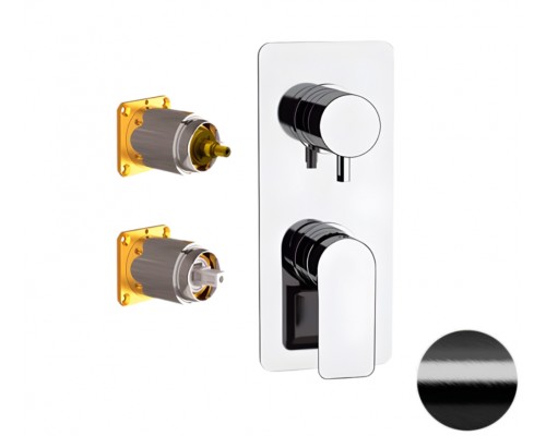 Смеситель для душа Remer Infinity I93KBCFP, черный брашированный хром