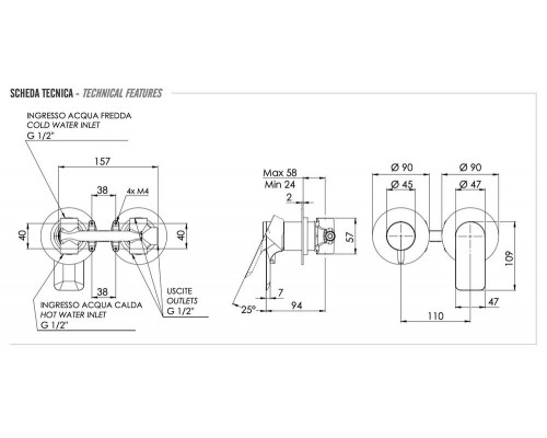 Смеситель для душа Remer Infinity I93ZP