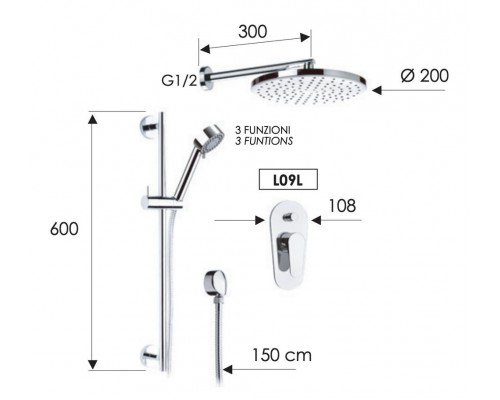 Душевая система Remer Class Line L09S01