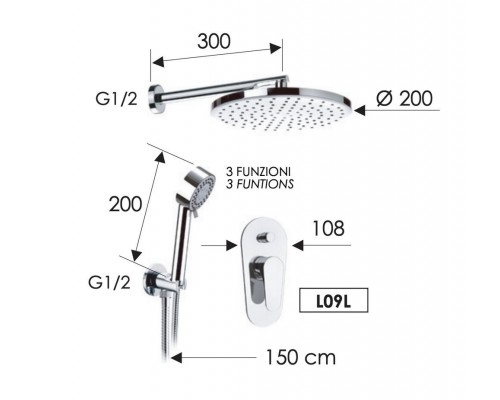 Душевая система Remer Class Line L09S02