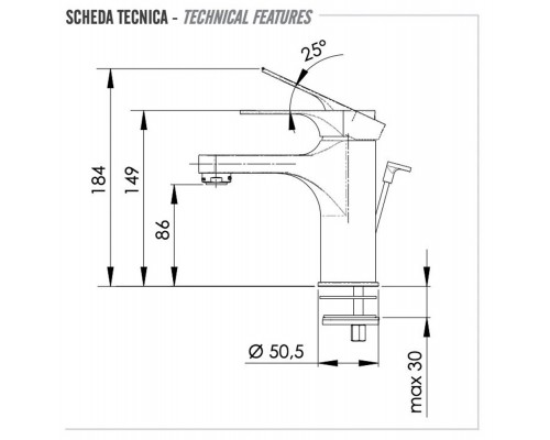 Смеситель для раковины Remer Class Line L10