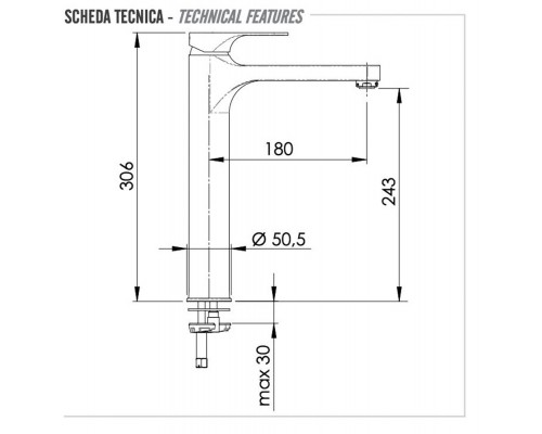 Смеситель для раковины Remer Class Line L10LXL