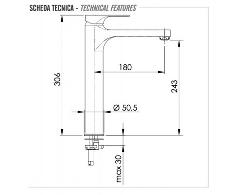Смеситель для раковины Remer Class Line L11LXL