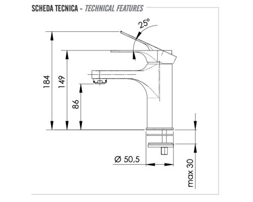 Смеситель для раковины Remer Class Line L12