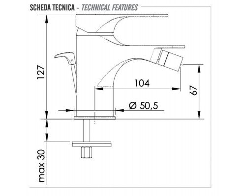 Смеситель для биде Remer Class Line L20