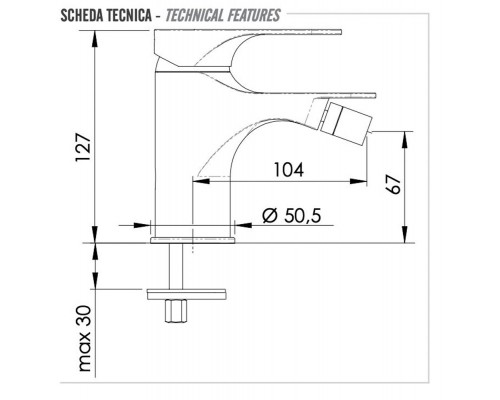 Смеситель для биде Remer Class Line L21