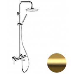 Душевая система Remer Class Line L34X7MMM20BG, золото брашированное