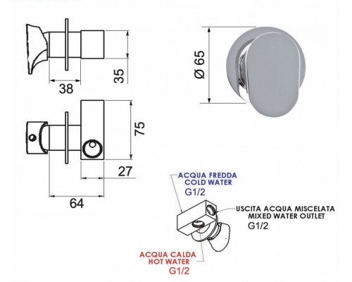 Смеситель для гигиенического душа Remer Class Line L63
