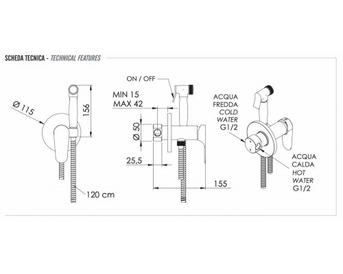 Гигиенический душ Remer Сlass Line L65