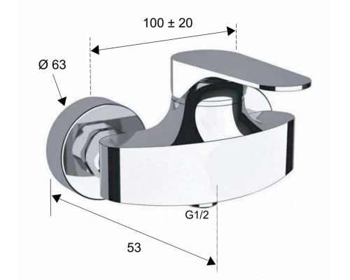 Смеситель для душа Remer Class Line LC31