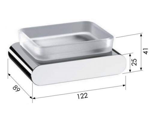 Мыльница Remer Lounge LN10NP, никель брашированный