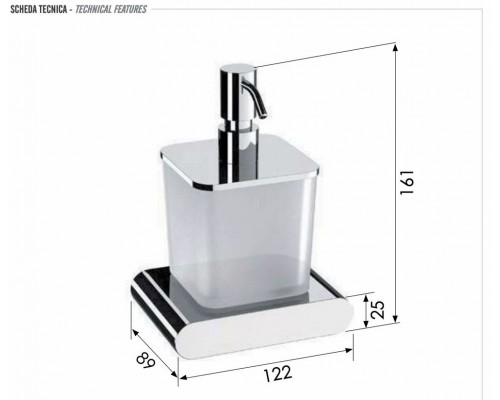 Дозатор Remer Lounge LN13СFP, черный брашированный хром