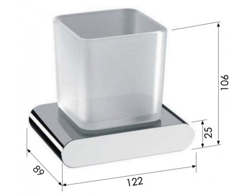 Стакан Remer Lounge LN15NP, никель брашированный