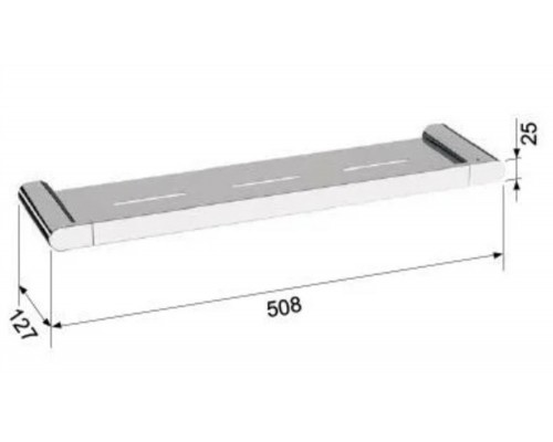 Полка 51 см Remer Lounge LN20BG, золото брашированное